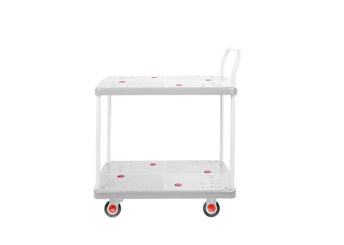 Double-Layer Plastic Hand Trolley