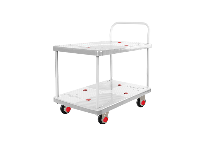 Double-Layer Plastic Hand Trolley