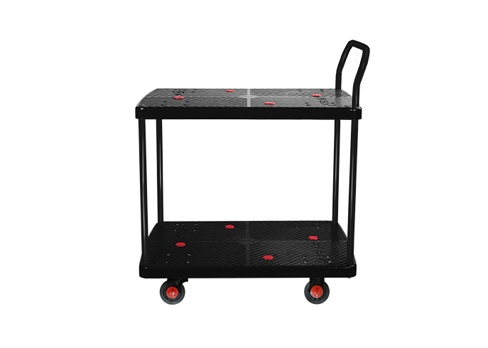 Double-Layer Plastic Hand Trolley