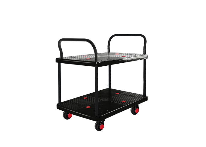 Double-Layer Plastic Hand Trolley