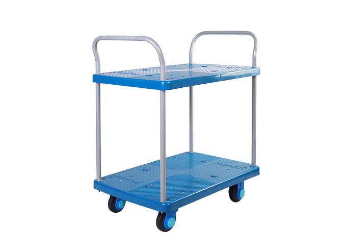 Double-Layer Plastic Hand Trolley