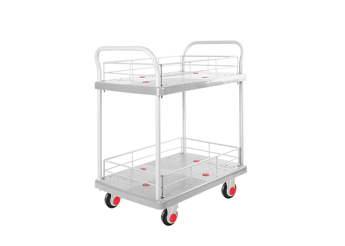 Double-Layer Plastic Hand Trolley