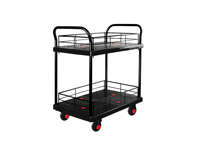 Double-Layer Plastic Hand Trolley