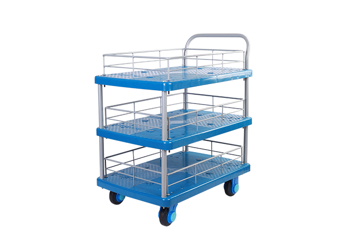 Triple-Layer Plastic Hand Trolley