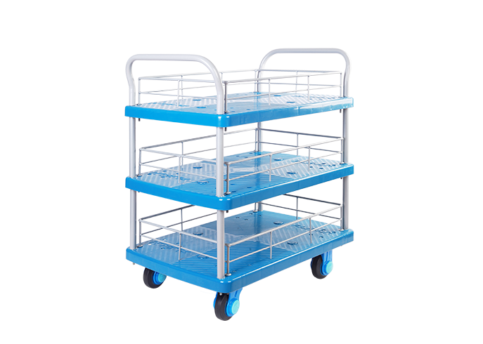 Triple-Layer Plastic Hand Trolley