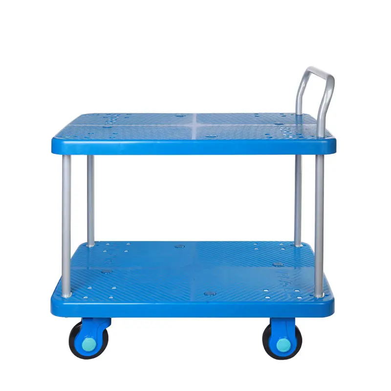 Double-Layer Plastic Hand Trolley