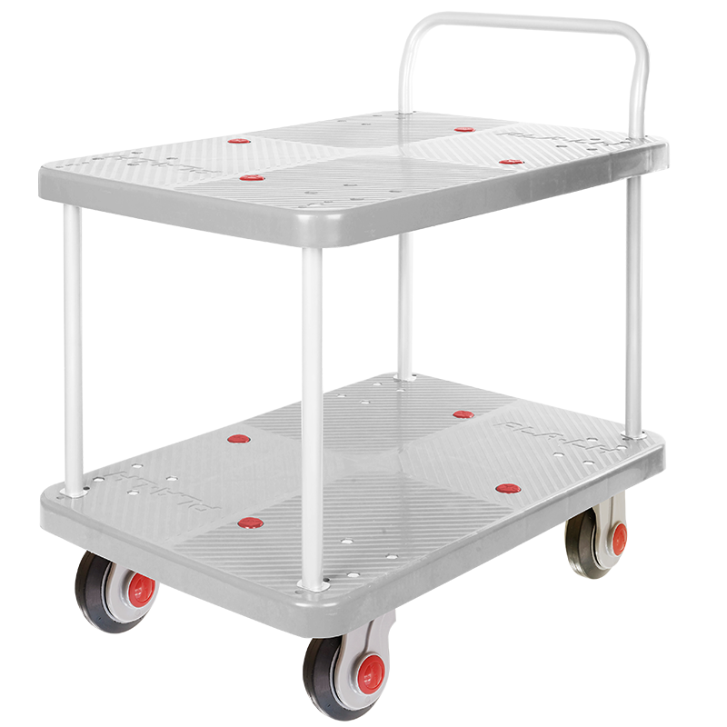 Double-Layer Plastic Hand Trolley