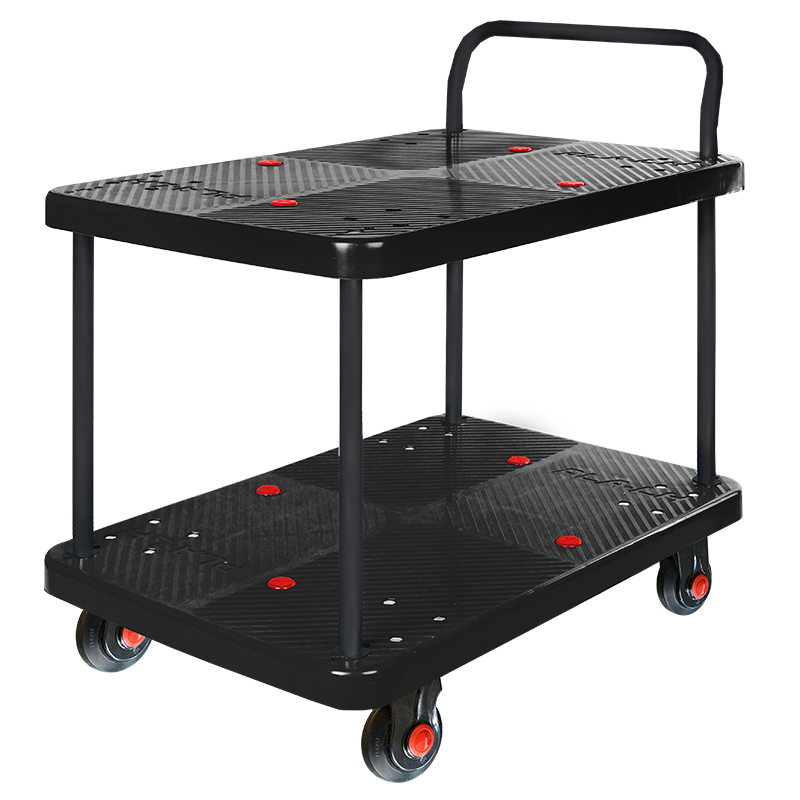 Double-Layer Plastic Hand Trolley