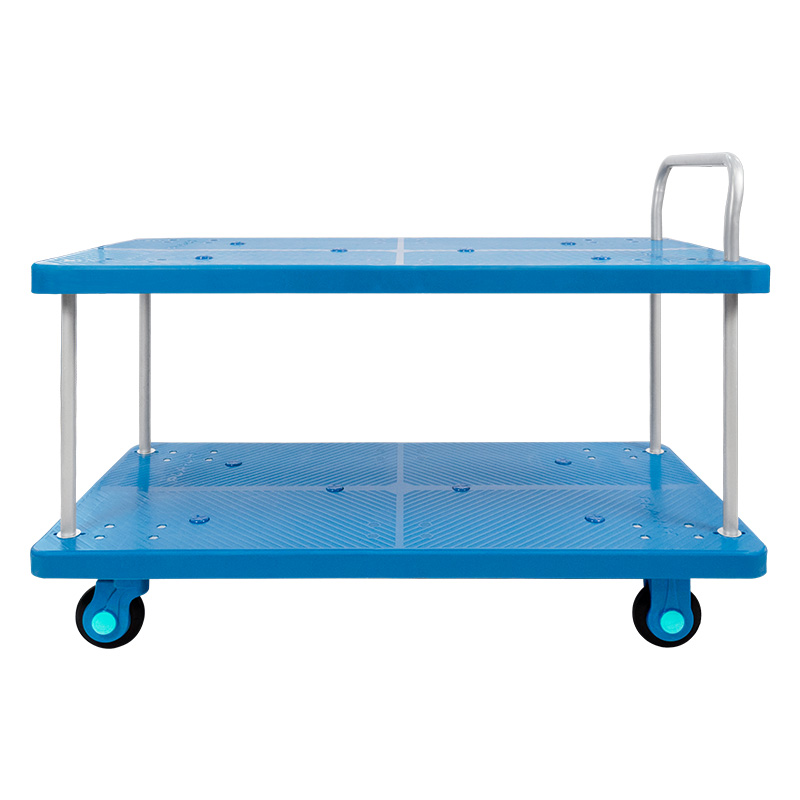 Double-Layer Plastic Hand Trolley