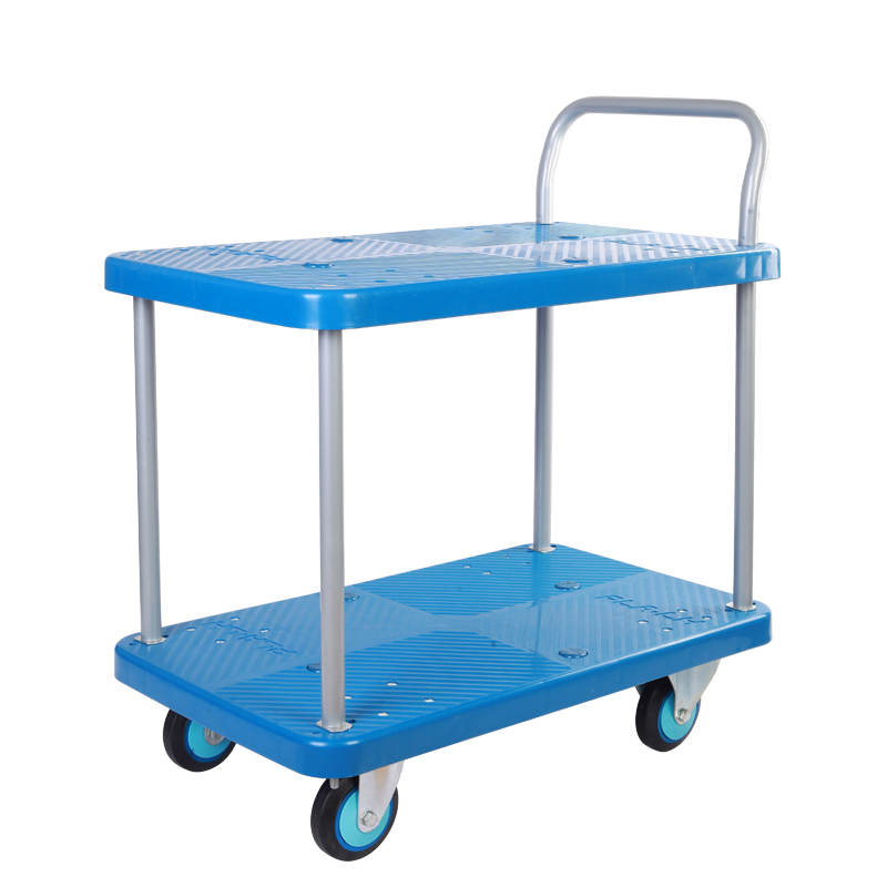 Double-Layer Plastic Hand Trolley