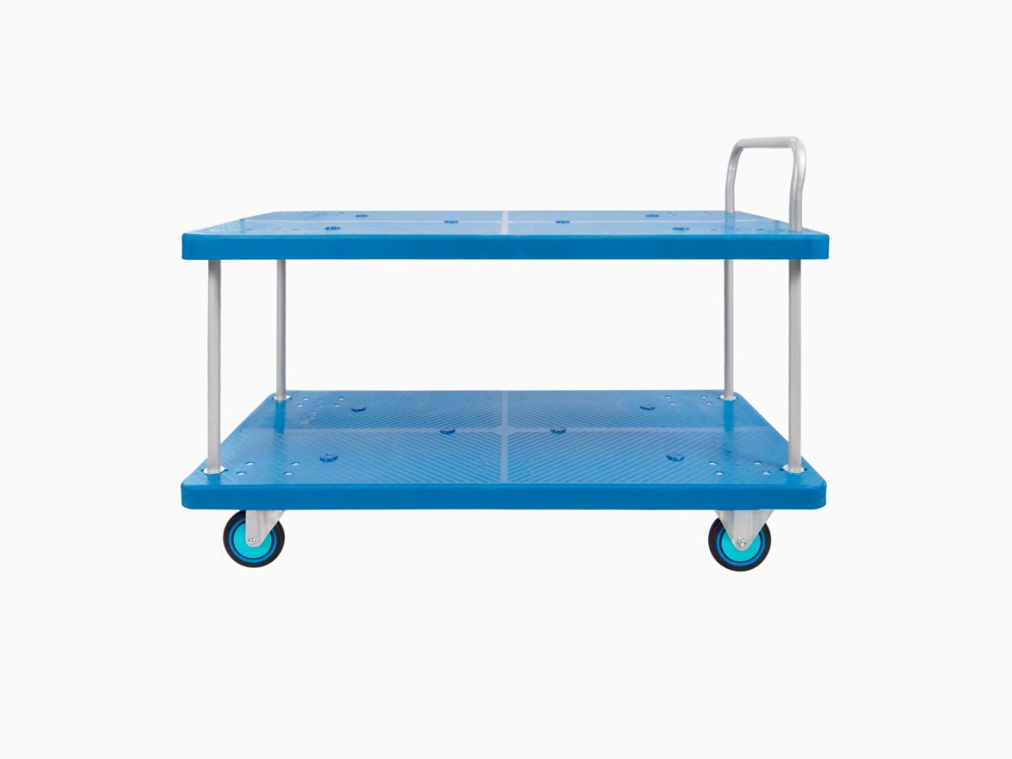 Double-Layer Plastic Hand Trolley