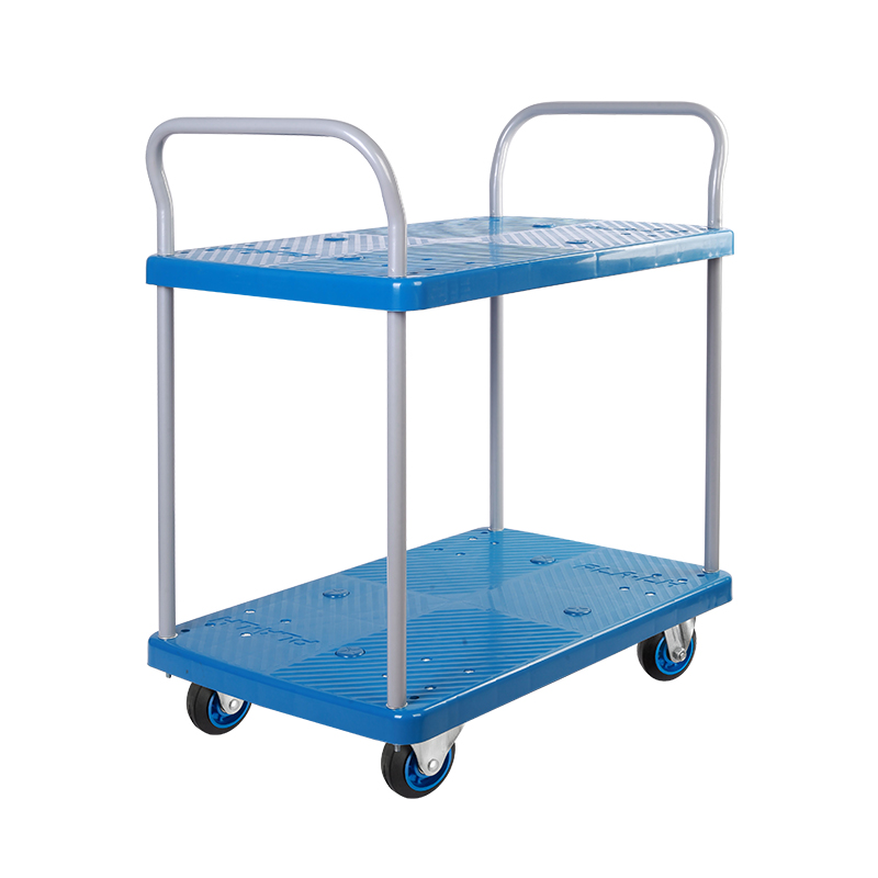 Double-Layer Plastic Hand Trolley