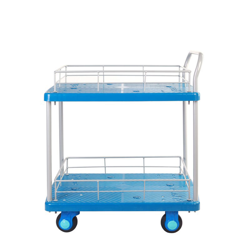 Double-Layer Plastic Hand Trolley