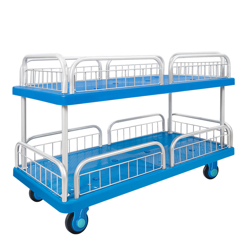 Double-Layer Plastic Hand Trolley