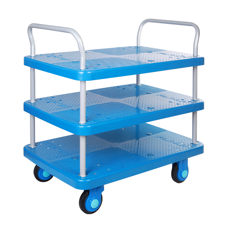 Triple-Layer Plastic Hand Trolley