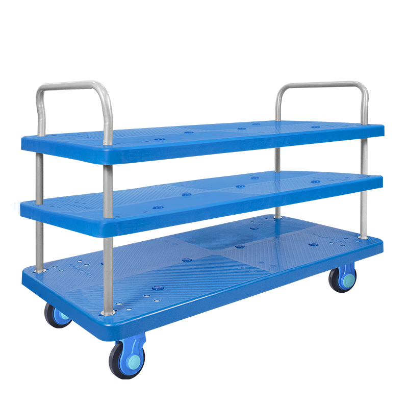 Triple-Layer Plastic Hand Trolley