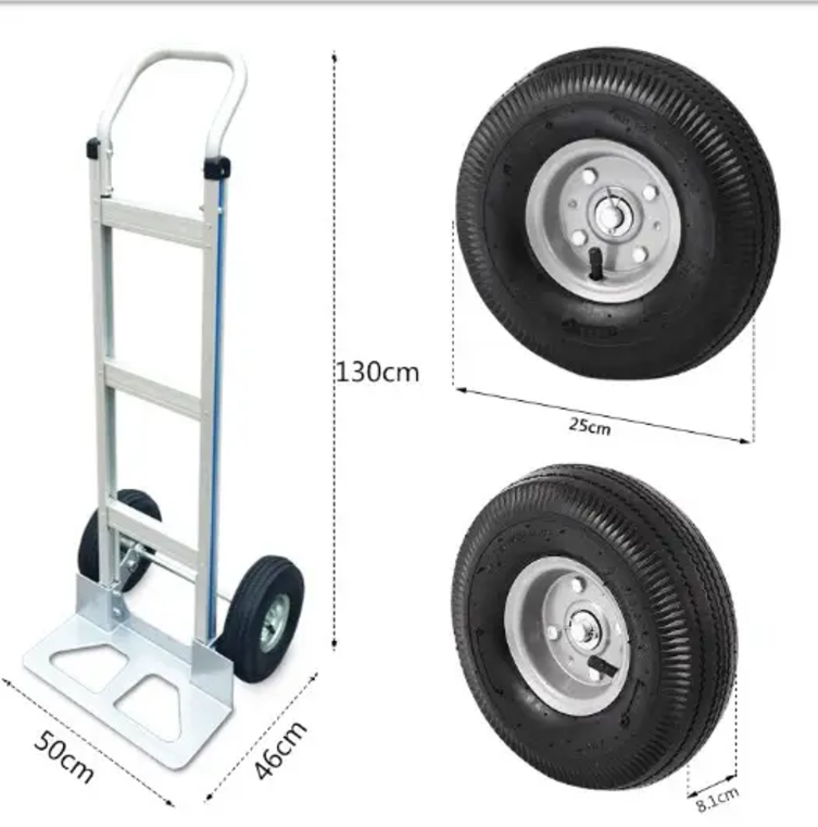 Two-wheel Folding Hand Truck with Straight-Back Frame Trucks 