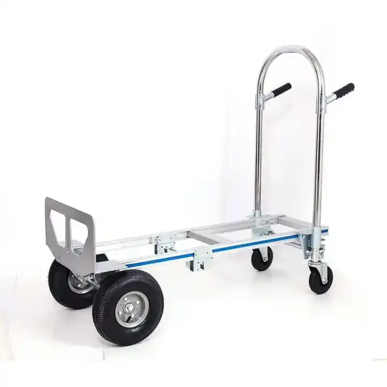  2 IN 1 Heavy Duty Multi-purpose Luggage Hand Cart Aluminum Hand Push Trolley