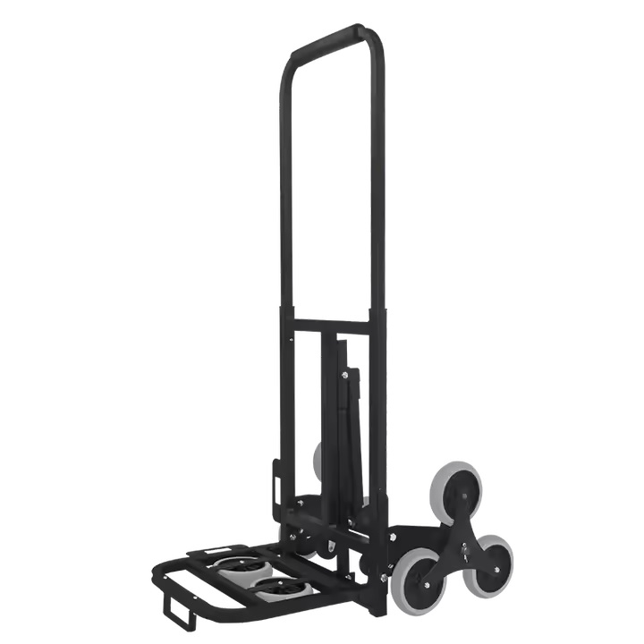  Uni-Silent 150kg Heavy Duty Climbing Wheel Stairs Hand Cart With Spare Wheels Folding Trolley FHT150-6S