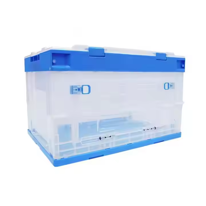 Uni-Silent Plastic Attached Lid Container Box Tote Crate 