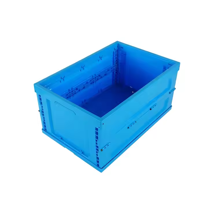 Uni-Silent Plastic Foldable Crate Storage Container Box 