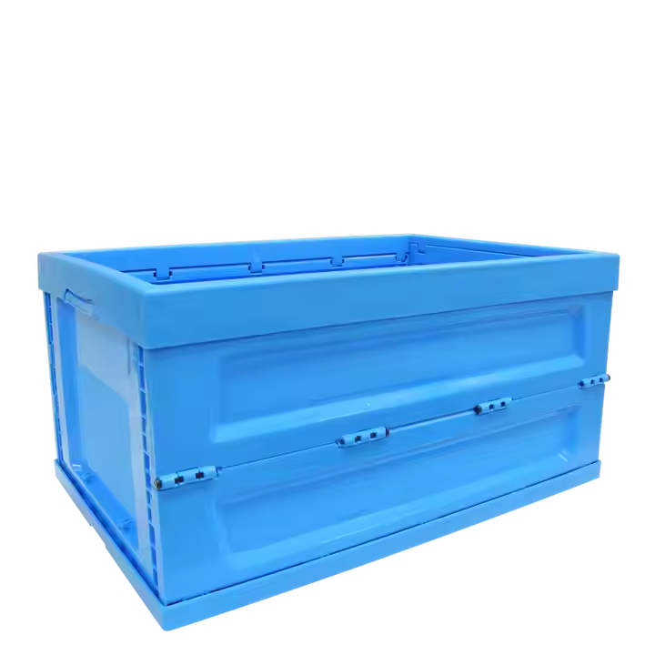 Uni-Silent Turnover Box Storage Containers Folding Plastic Crate 