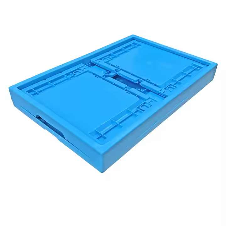 Uni-Silent Turnover Box Storage Containers Folding Plastic Crate 